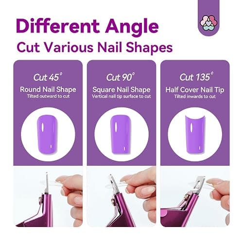 Saviland Acrylic Nail Cutters for Nail Tips: Rose Acrylic Nails Clipper with Sizer Magnets Nail Cutter 15PCS Sharp Nail Tech Supplies Nail Trimmer Manicure Tool Nail Accessories Women Salon Home thumbnail 7