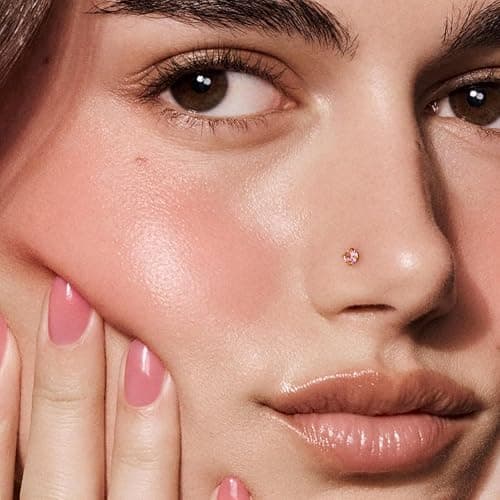 ALACLO 14K Gold Filled 4Pcs Nose Studs 20G Gold Nose Rings Studs for Women Men L Shaped Nostril Piercing Jewelry Hypoallergenic thumbnail 5