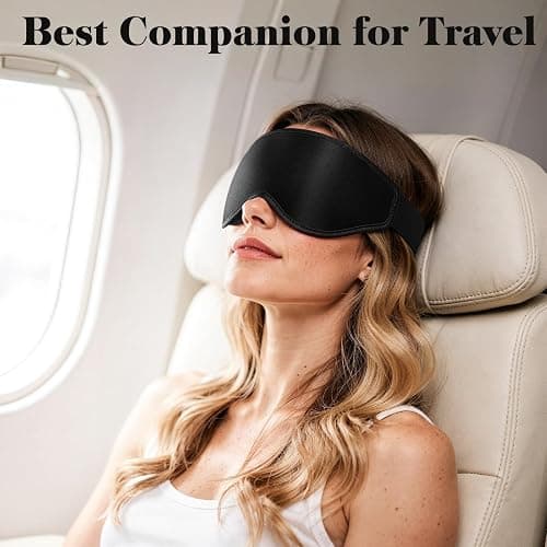 Fygrip 3D Eye Mask Sleep Mask for Men & Women, Black | 100% Pressure-Free & Light Block-Out Eye Mask for Sleep with Easy Adjustable Strap, Night Eye Cover for Travel thumbnail 7