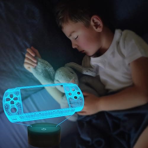 Attivolife Gameped 3D Illusion Lamp, Handheld Game Console Night Light with Remote Control + Timer 16 Color Change Lamps Kids Gamer Room Decor Plug in Cool Festival Birthday Gifts for Boys Men Child - Game 4 thumbnail 2