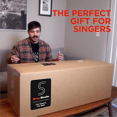 Snap Studio Ultimate Vocal Booth | Portable Sound Booth for Recording Echo-Free Vocals | 360 Reverb Stand-In Isolation Shield | Pro-Sound Blankets | Recommended by Rolling Stone - Black thumbnail 9