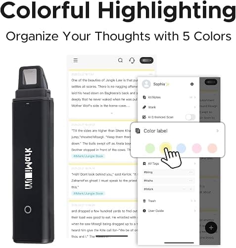 VYU iMark Digital Highlighter, Smart AI Scanner Pen, ChatGPT-4o Powered Scan, OCR Digital Scanning Device, AirDrop Export, for iOS/Android, Best Gift for Students & Book Lovers thumbnail 4