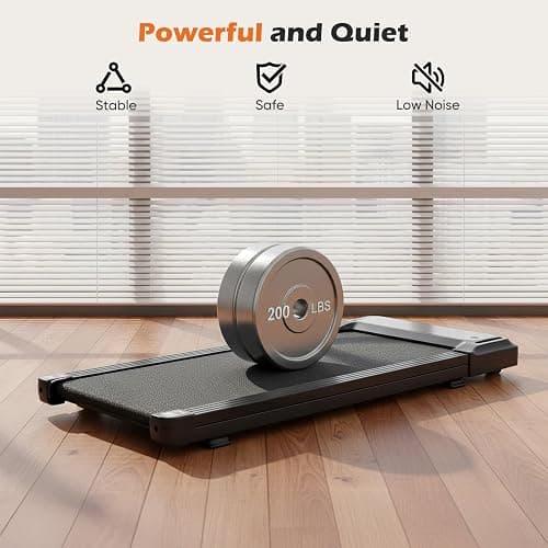 Sweetcrispy Compact Treadmill for Small Spaces, Quiet Under-Desk Walking Pad, Slim & Portable Design for Home Office Workouts, Easy to Store, Ideal for Apartments and Work-from-Home Fitness thumbnail 4