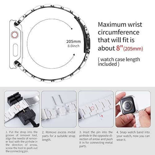 BINLUN Compatible avec Bracelet Apple Watch 44mm 45mm 46mm 49mm 38mm 40mm 41mm 42mm pour Femme Homme Band pour iWatch Séries 10 9 8 7 6 5 4 3 2 1 Ultra SE pour Apple Watch Band en Résine Léger Stylé thumbnail 6