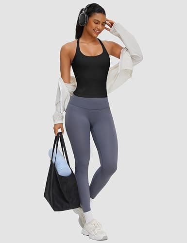 MathCat Seamless Workout Tank Top for Women with Built in Bra, Sleeveless Racerback Athletic Yoga Shirts Gym Tops thumbnail 4