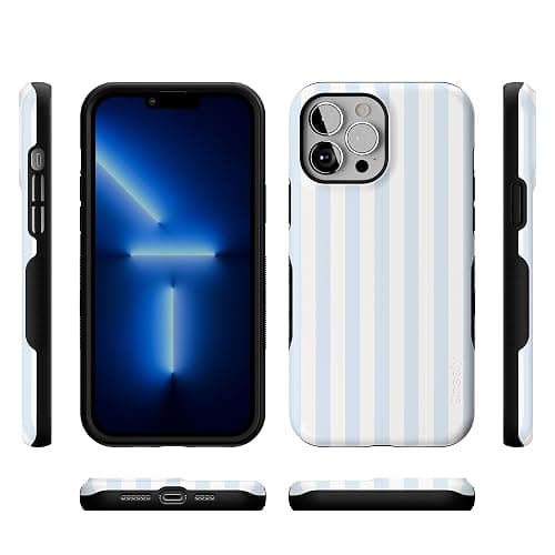Casely iPhone 13 Pro Max Case | Blue Stripes | Sunday Best | Compatible with MagSafe | Bold Protective Design thumbnail 9