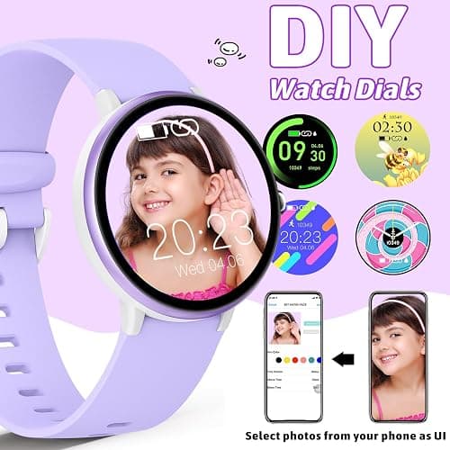 JOYELE Smart Watch for Kids Boy Girl, No Phone Needed Kids Watch Waterproof with 19 Sport Modes, Pedometer, Sleep Monitor, Kids Watch for Girls Boys 6-16 Birthday Gifts Toy Gift (Purple) thumbnail 7