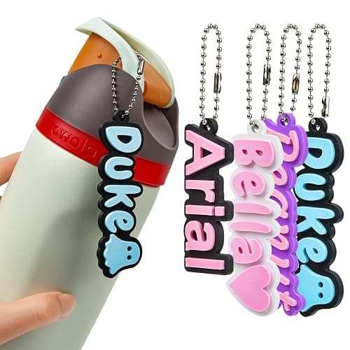 Personalized 3D Name Plate for Owala Freesip Water Bottles - Fits 24oz, 32oz, 40oz - Custom Owala Cup Name Tag Accessory with Multiple Colors (Solid) - Image 1