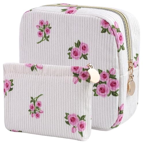 Teircno 2-Pack Period Bag for Women Girls, Portable Corduroy Sanitary Napkin Storage Bag Period Pouch Small Discreet Menstrual Pouch, Sanitary Pads Bag Period Kits Tampons Holder for First Period - Image 1