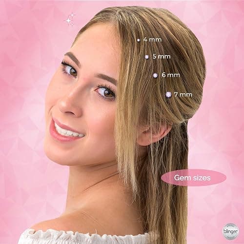 Blinger Ultimate Set, Glam Collection, Comes with Glam Styling Tool & 225 Gems - Load, Click, Bling! Hair, Fashion, Anything! (Amazon Exclusive) thumbnail 5