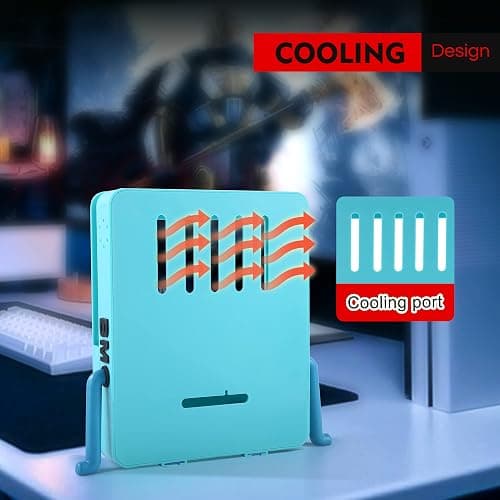 GRAPMKTG Charging Stand for Nintendo Switch Accessories Portable Dock Compatible for Nintendo Switch OLED Cute Case Decor Gift Men Women Kids Blue thumbnail 6