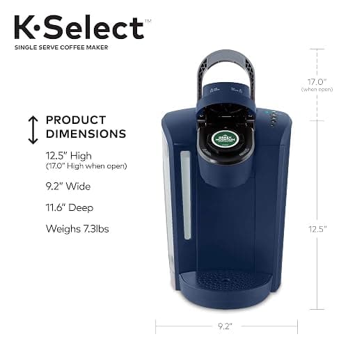 Keurig K-Select Single-Serve K-Cup Pod Coffee Maker, Matte Navy thumbnail 2