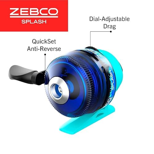 Zebco Kids Splash Jr. Spincast Reel and Fishing Rod Combo, 4-Foot 2-Piece Fishing Pole, Size 20 Reel, Right-Hand Retrieve, Pre-Spooled with 6-Pound Cajun Line thumbnail 4