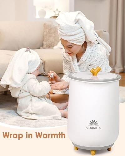 VOUKOTA Towel Warmers for Bathroom, 20L Luxury Towel Warmer Bucket with Auto Shut Off, Heat Timer 20/40/60/90 Min Adjustable, 3 Heating Temperature Select, Idea for Any Occasion thumbnail 2
