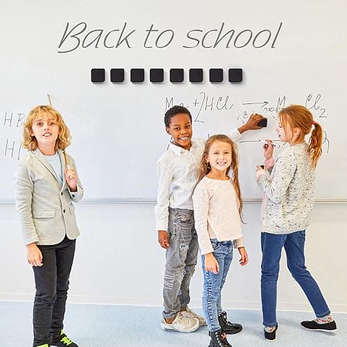 Dry Erase Erasers, IHPUKIDI 48 Pack Magnetic Whiteboard Dry Eraser Chalkboard Cleansers for Classroom, Home and Office (Black 2 x 2 Inch thumbnail 6