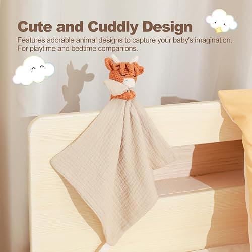 BBYP Lamb Luxury Snuggle Plush Animal Security Blanket Blanket Infant Nursery Character Blanket Luxury Snuggler Plush Baby Lovey Lamb thumbnail 3