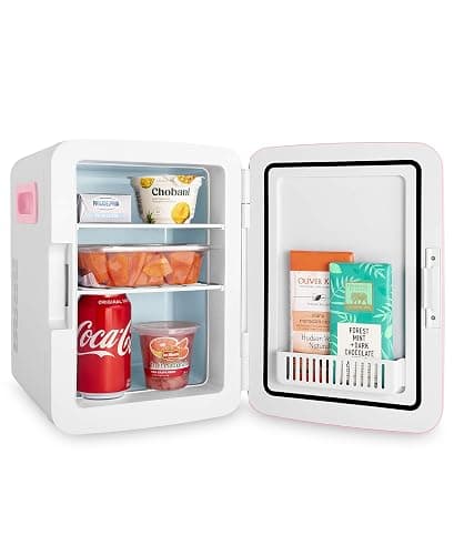 Cooluli 10L Mini Fridge for Bedroom - Car, Office Desk & College Dorm Room - 12V Portable Cooler & Warmer for Food, Drinks, Skincare, Beauty, Makeup & Cosmetics - AC/DC Small Refrigerator (Pink) thumbnail 7