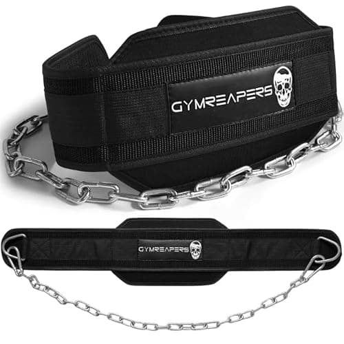 Gymreapers Dip Belt With Chain For Weightlifting, Pull Ups, Dips - Heavy Duty Steel Chain For Added Weight Training - Image 1