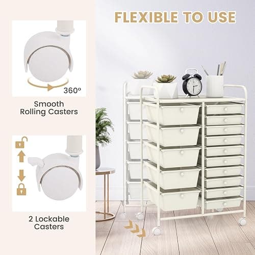 15 Drawer Rolling Storage Cart thumbnail 4