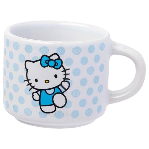 Silver Buffalo Sanrio Hello Kitty Polka Dots 4pc Stackable Ceramic Espresso Small Cup Set, 3 Ounces thumbnail 10
