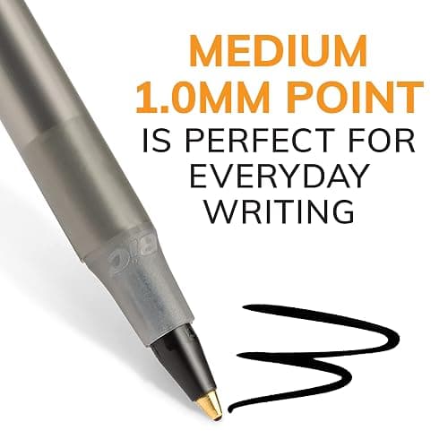 BIC Round Stic Xtra Life Ballpoint Pen, Ultra Long Lasting and Consistent Ink Flow, 60-Count in Black Ink thumbnail 4