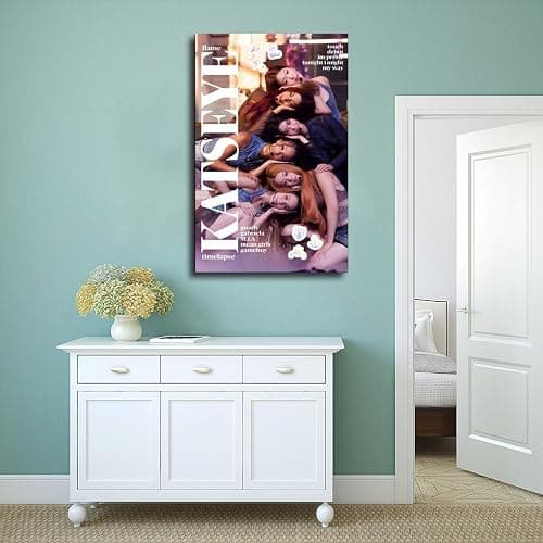 KATSEYE (9) Canvas Poster Bedroom Decor Sports Landscape Office Room Decor Gift Frame-style 12x18inch(30x45cm) thumbnail 4