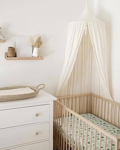 Blissful Diary Muslin Crib Sheets for Girl Boy, Boho Neutral Soft Cotton Baby Sheet for 52''x28'' Standard Crib Mattress, 2 Pack(Monstera&Dark Green) thumbnail 2