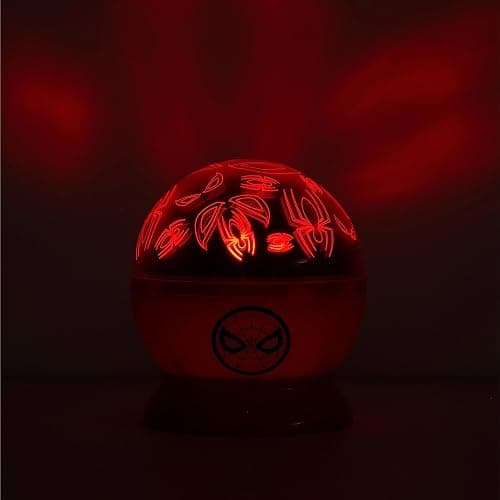 Idea Nuova Marvel Spiderman Rotating LED Projection Kids Lamp and Nightlight, 4.88"x 4.88"x 5.5" thumbnail 5