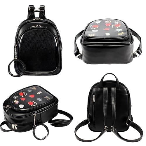 CHERRY SAUCE Kawaii Backpack PU Leather Ita Bag Aesthetic Cute Purse Pin Display thumbnail 5