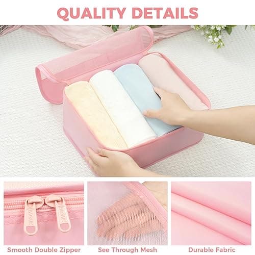BAGAIL 9 Set Packing Cubes Luggage Packing Organizers for Travel Accessories thumbnail 7