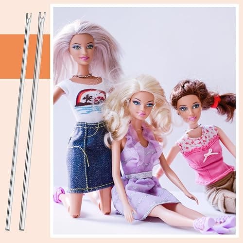 Juinte 10 Pieces Rerooting Tool for Doll Hair Rooting Reroot Rehair Needles Stainless Steel Doll Making Kit Reborn for DIY Tools Supplies thumbnail 6