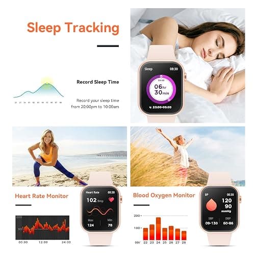 Hwagol Smart Watch (Answer/Make Call) 1.85inch Fitness Tracker, DIY Dials/Pedometer/Calories/Multiple Sport Modes/Voice Assistant, Smart Watches for Men Women Android iOS Phones thumbnail 5