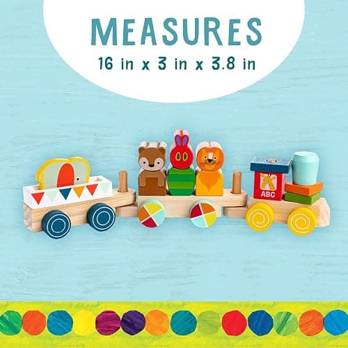 KIDS PREFERRED World of Eric Carle The Very Hungry Caterpillar Wooden Train Set, 12 Pieces thumbnail 5