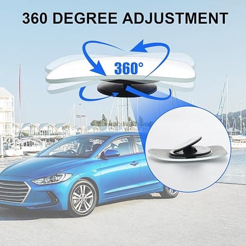 LivTee Blind Spot Car Mirror, HD Glass Frameless Convex Side Mirror Blindspot, Wide Angle Rear View Mirrors for SUVs, Trucks and RVs - Car Accessories thumbnail 3