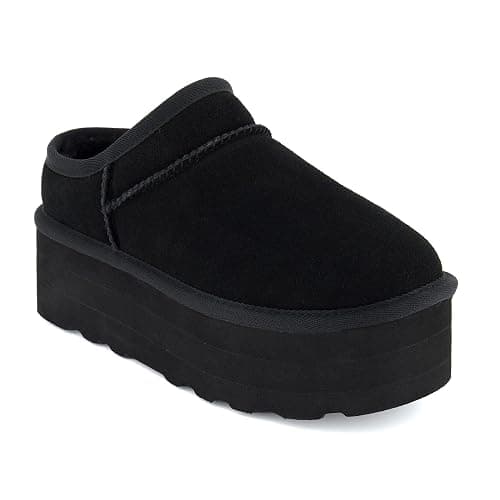 JZTBC Platform Boots for Women Ultra Mini Ankle Boots Huggy Cozy Slippers with Fur Interior Womens Suede Winter Boots - Image 1