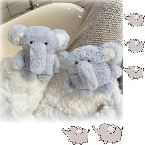 Elephant for Case,3D Cute Plush Earphone Protective,Fluffy Elephant Airpod,Fluffy for Pro Case Cute (for pro/pro 2) thumbnail 4