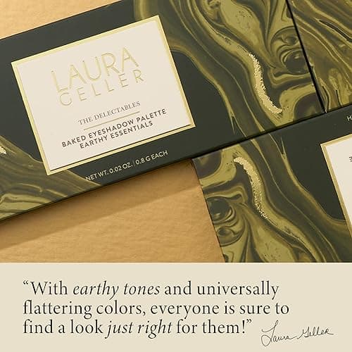 LAURA GELLER NEW YORK The Delectables Earthy Essentials Baked Eyeshadow Palette | 14 Pigmented Eyeshadows Blendable Natural Look - 01 Earthy Essentials thumbnail 9