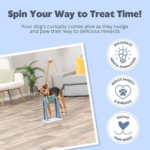 TRIXIE Turn Around - Mad Scientist Dog Activity Interactive Toy, Level 2 Food Puzzle Game, Brain Teasing Treat Dispenser, IQ and Mental Development Toy for Smart Dogs, Enrichment Toy for Boredom Busting thumbnail 3