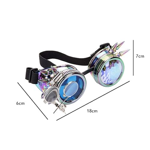 Lelinta Vintage Steampunk Goggles Glasses Halloween Costume Accessories for Men Women Cosplay Party thumbnail 6