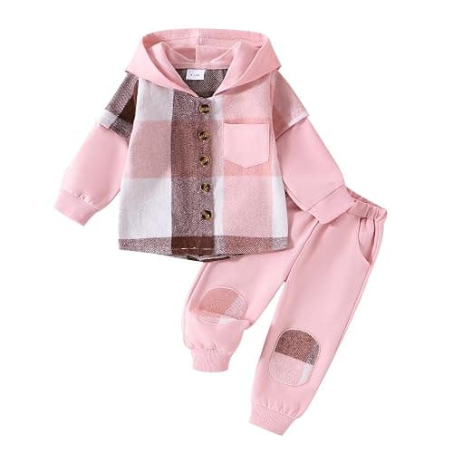Ledy Champswiin Toddler Girl Boy Hoodie Outfit Long Sleeve Sweatshirt Top with Pants 2Pcs Sweatsuits Fall Winter Clothes Set - Image 1