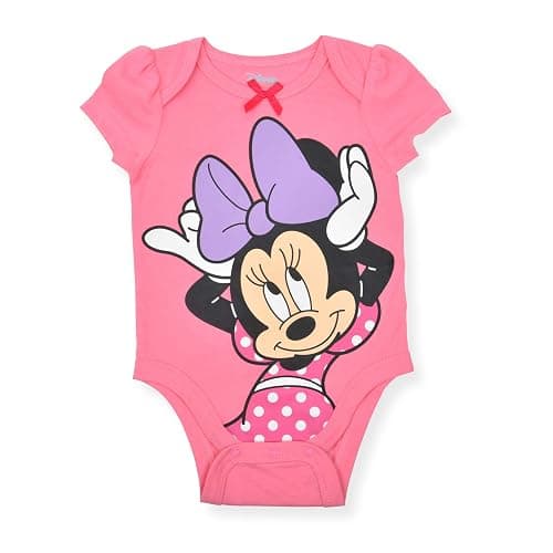 Disney Minnie Mouse Fabulous 5 Pack Girls Bodysuits for Newborns Babys and Infants thumbnail 4