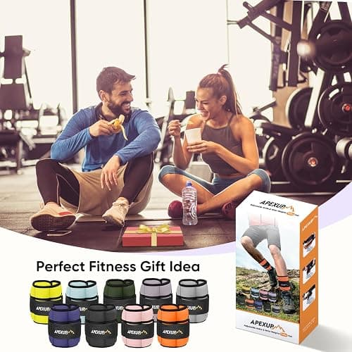 APEXUP 10lbs/Pair Adjustable Ankle Weights for Women and Men, Modularized Leg Weight Straps for Yoga, Walking, Running, Aerobics, Gym thumbnail 6