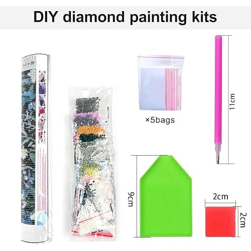 Monet Cute Diamond Art Kits for Adults Diamond Painting Kit for Beginner | Vintage Landscape 5D Funny DIY Diamond Dots Full Drill Crafts for Gem Art Dot Art for Adults Home Wall Decor for Teens12x16in thumbnail 6