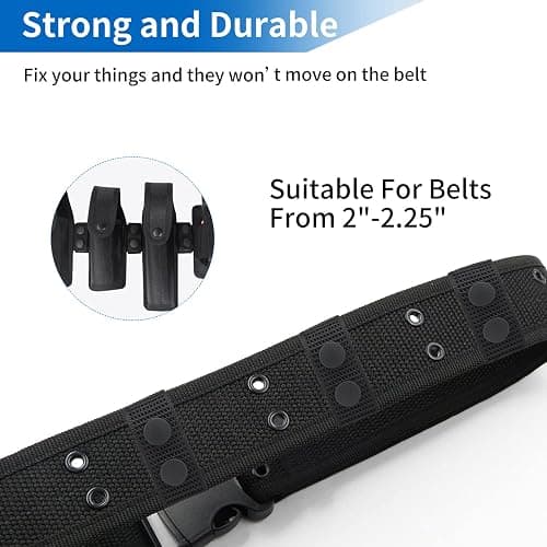 Ullnosoo Belt Keepers for Duty Belt, 1000D Nylon Tactical Keepers 2¼" with Double Snaps thumbnail 5