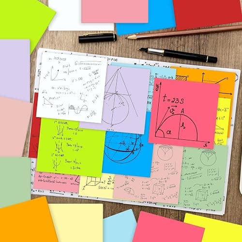 Super Sticky Notes,Self-Stick Note Pads 3 x 3 in,400 Sheets Sticky Notepad Bulk,Office Supplies,School Supplies,Christmas Decor (White, Sticky Notes 3x3) thumbnail 6