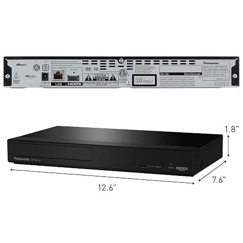 Panasonic 4K Blu Ray Player, Ultra HD Premium Video Playback and Hi-Res Audio - DP-UB154P-K DVD Player (Black) thumbnail 7