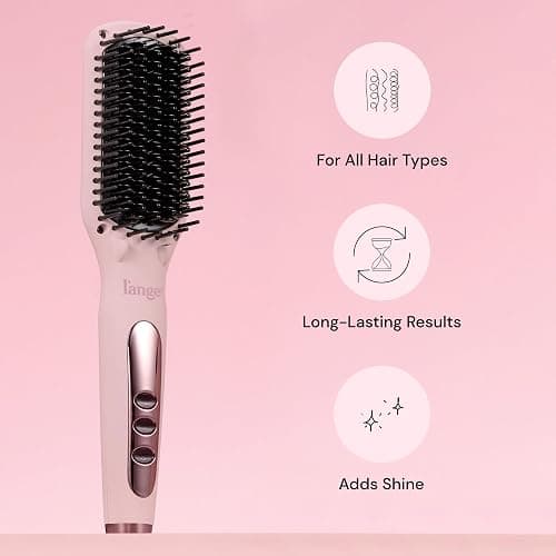 L'ANGE HAIR Le Vite Straightening Brush | Heated Straightener Flat Iron for Smooth, Anti Frizz Hair | Dual-Voltage Electric Brush Straightener | Hot Brush for Styling thumbnail 4