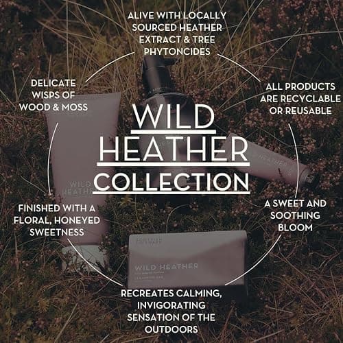 Scottish Fine Soaps Wild Heather Cleansing Bar 220g – Hydrating Soap Bar with Glycerine & Calming Scottish Heather Extract for Soft, Refreshed Skin thumbnail 2