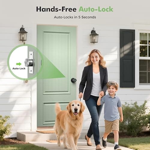 Fingerprint Door knob, Smart Door knob, Intelligent biometric Fingerprint Door Lock, keyless Entry, controllable via app, Suitable for bedrooms, Storage Rooms, Apartments, Offices, Hotels (Black) thumbnail 4