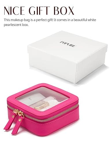 Popvibe Clear Makeup Bag Travel Cosmetic Case Transparent Toiletry Bag with Zipper, Portable Make Up Organizer Traveling Compact Car Bag for Essentials thumbnail 6